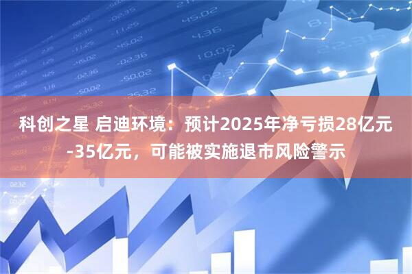科创之星 启迪环境：预计2025年净亏损28亿元-35亿元，可能被实施退市风险警示